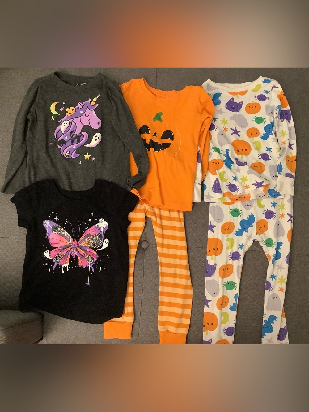 Old Navy children’s place 3T toddler Halloween pajamas shirts 6 pieces